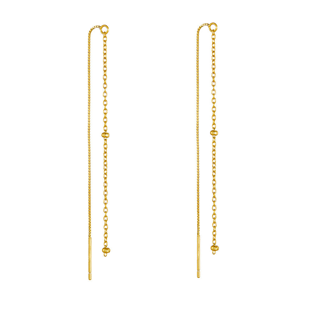 Long Fringe Chain Earrings
