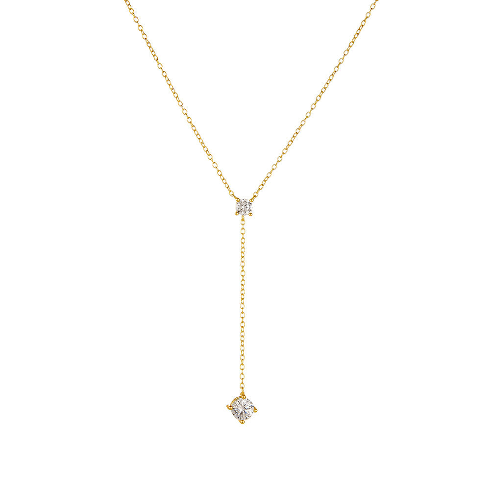 Y-Chain Sterling Lariat Necklace
