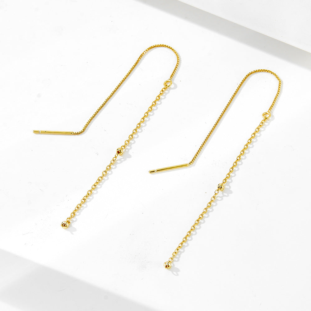Long Fringe Chain Earrings