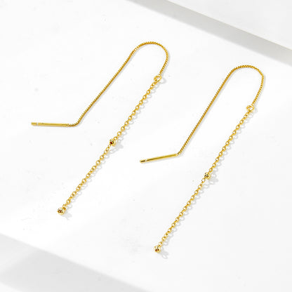 Long Fringe Chain Earrings