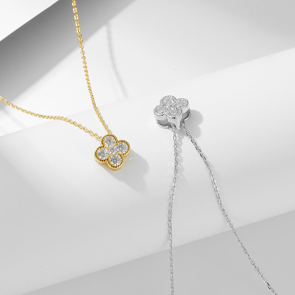 Four-Leaf Pavé Pendant