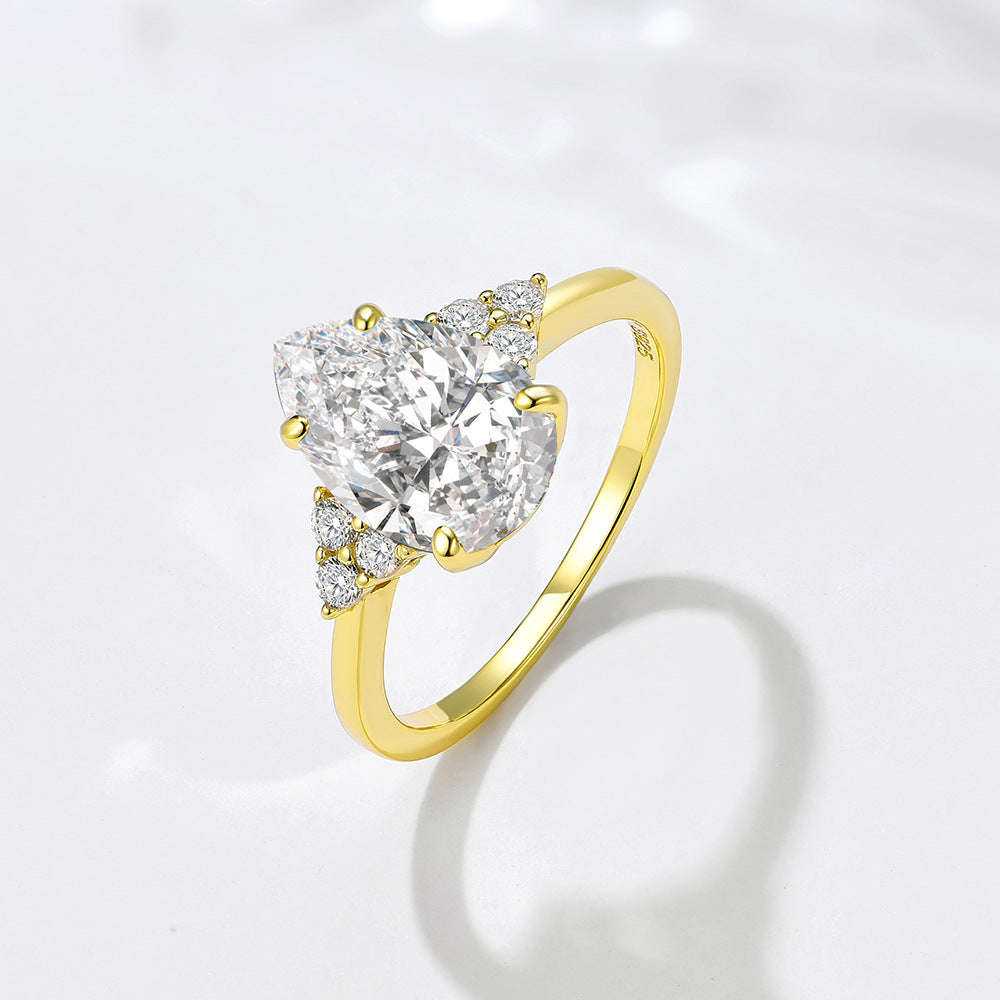 Pear-Cut CZ Ring