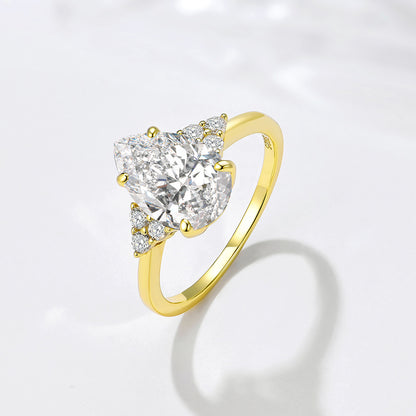 Pear-Cut CZ Ring