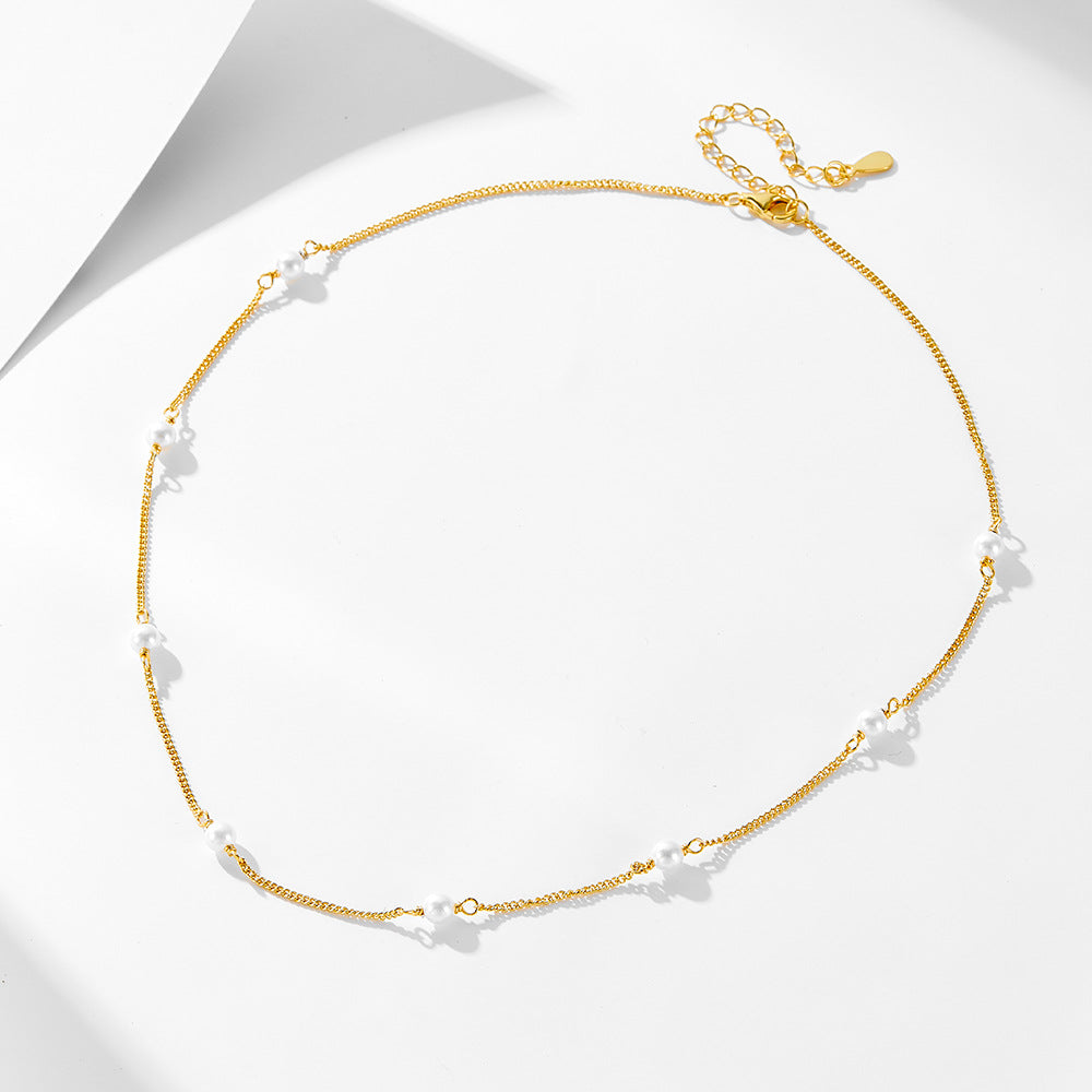 Pearl Station Necklace