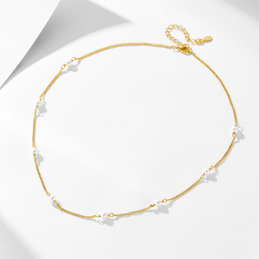 Pearl Station Necklace