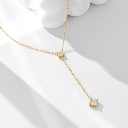 Y-Chain Sterling Lariat Necklace