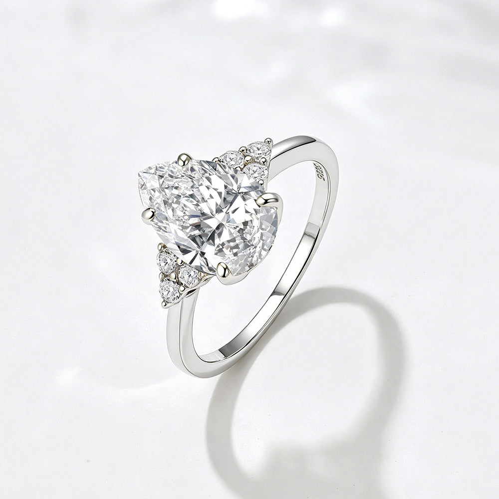 Pear-Cut CZ Ring
