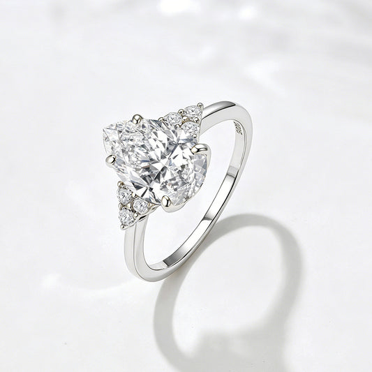 Pear-Cut CZ Ring
