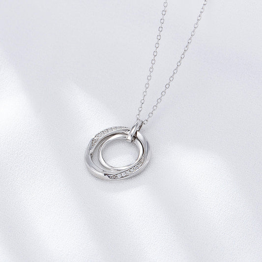 Double Circle Gem Necklace