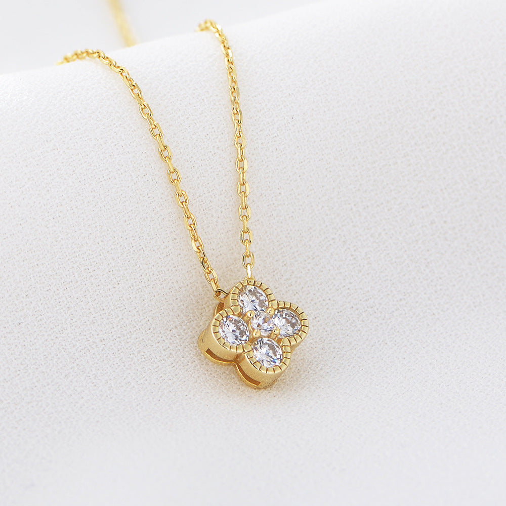 Four-Leaf Pavé Pendant