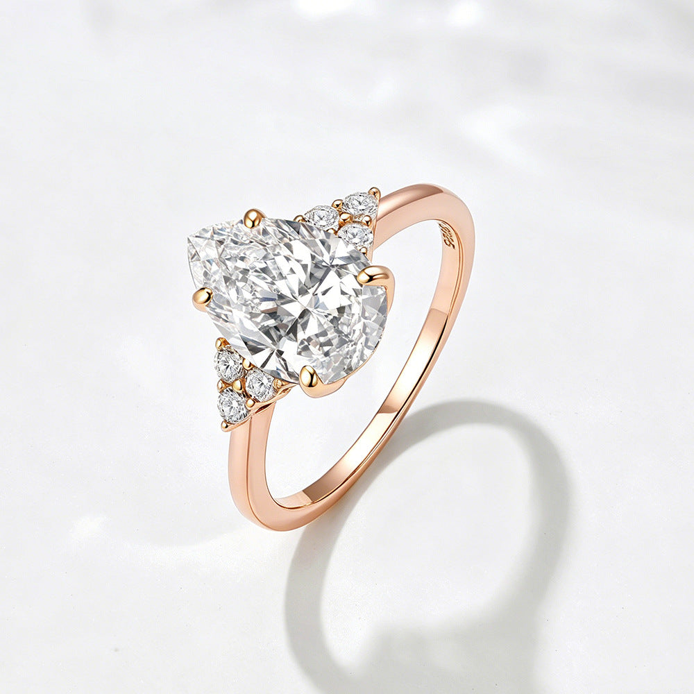 Pear-Cut CZ Ring