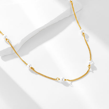Pearl Station Necklace