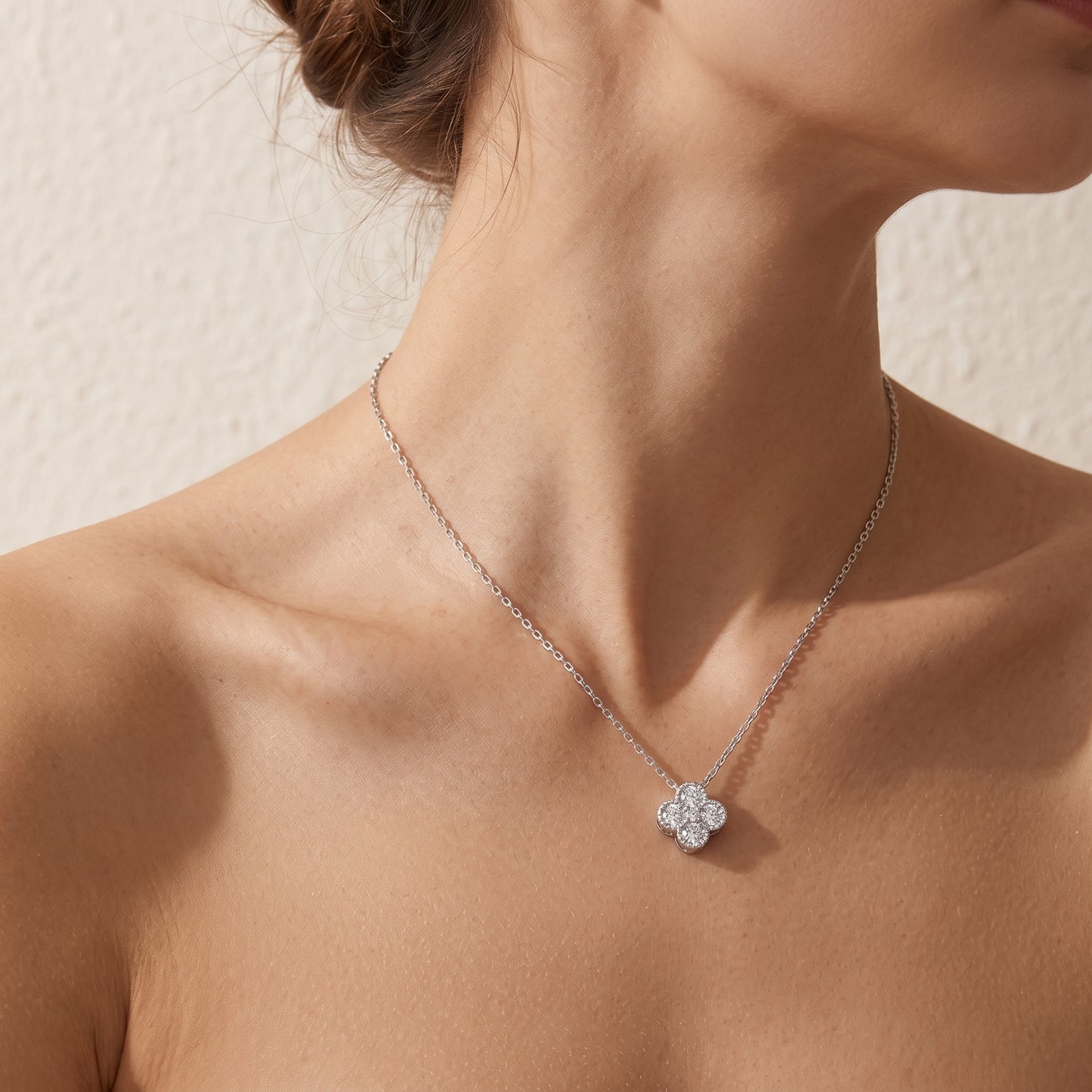 Four-Leaf Pavé Pendant
