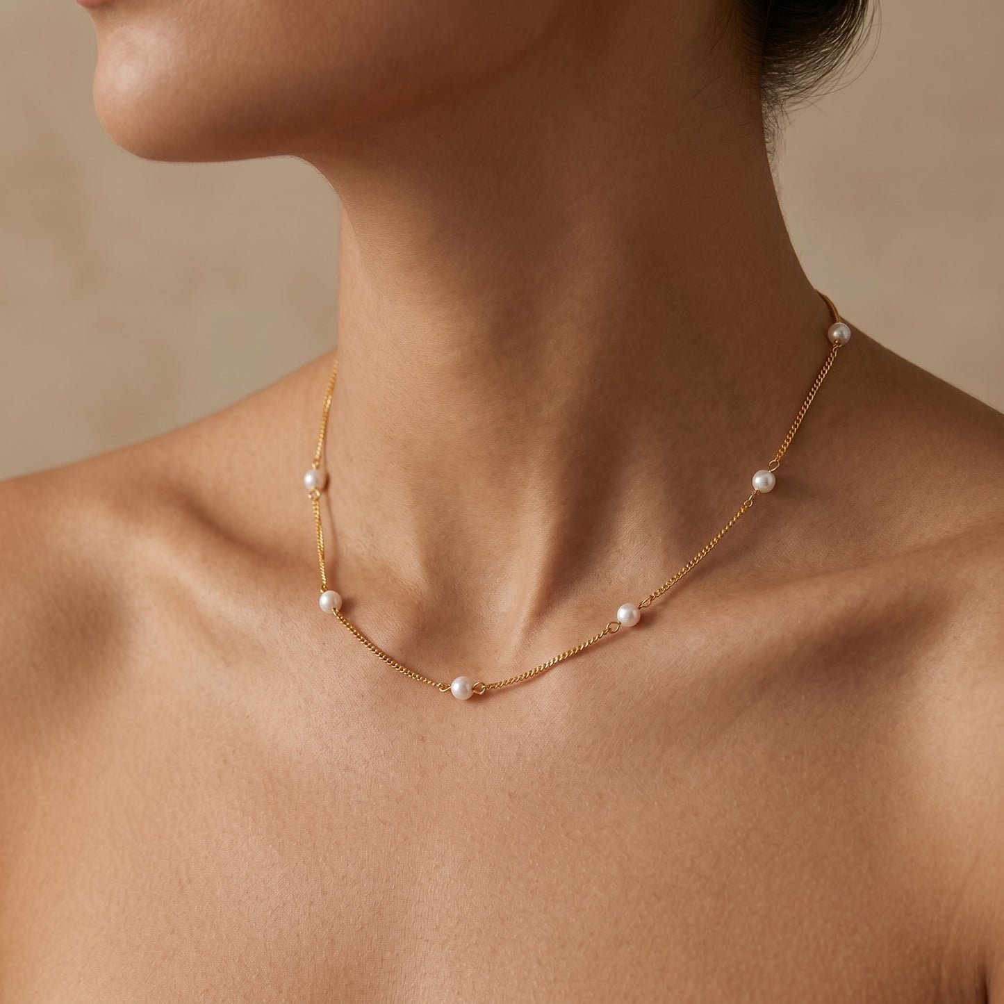 Pearl Station Necklace