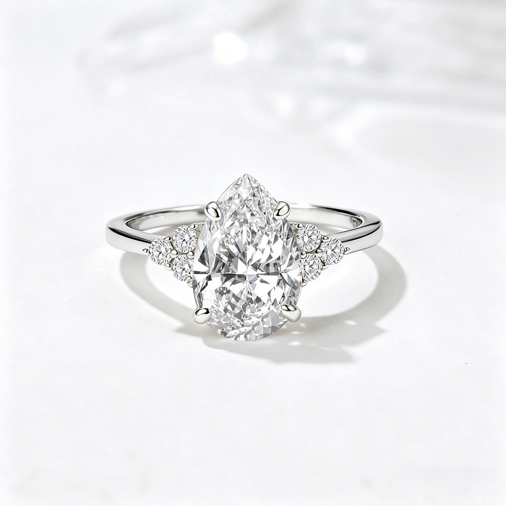 Pear-Cut CZ Ring