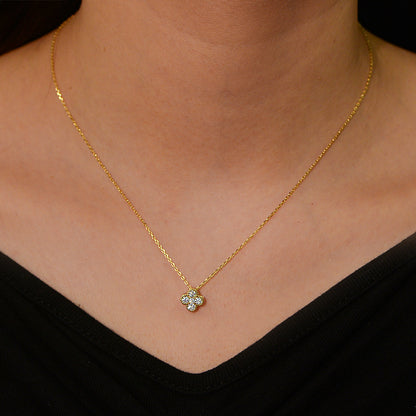 Four-Leaf Pavé Pendant