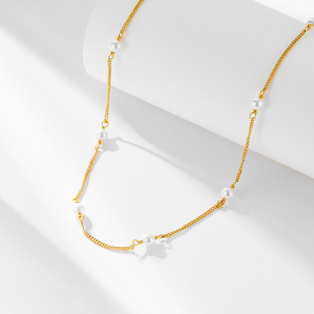 Pearl Station Necklace