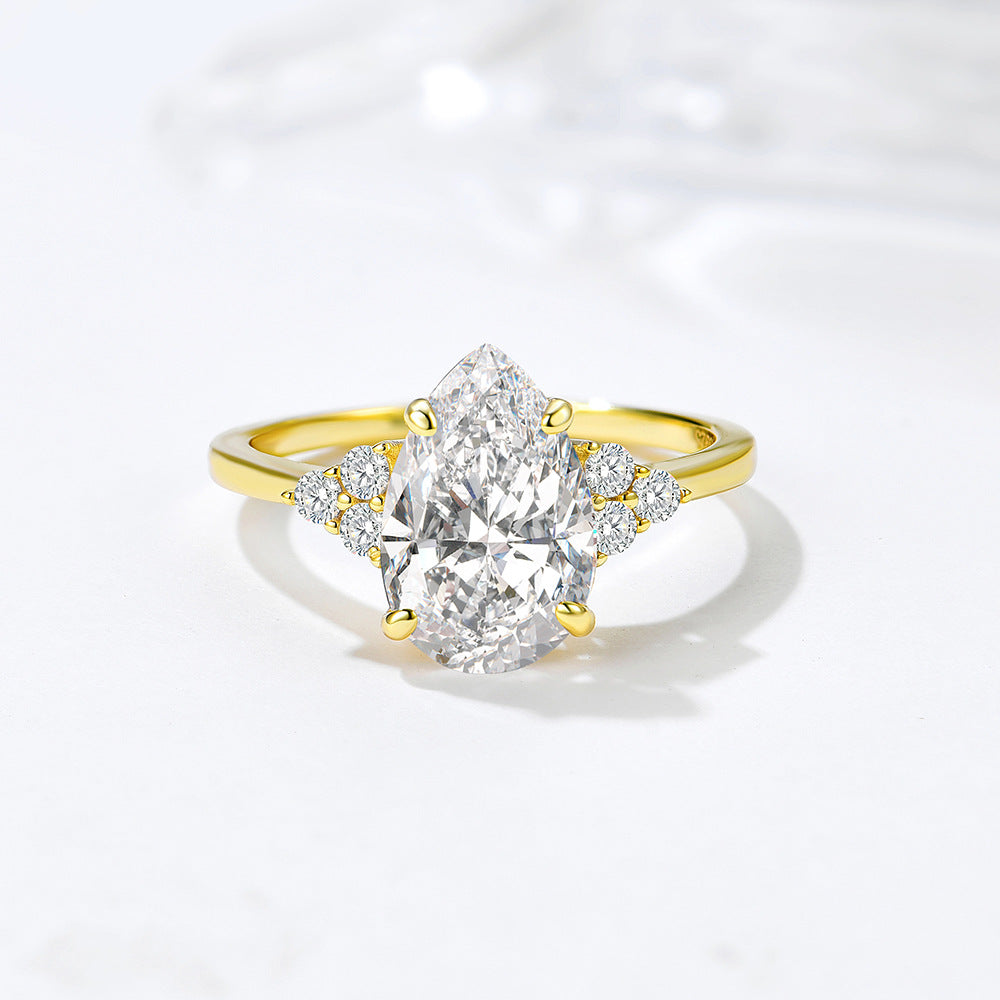 Pear-Cut CZ Ring