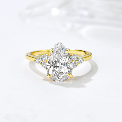 Pear-Cut CZ Ring