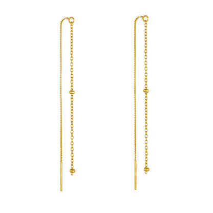 Long Fringe Chain Earrings