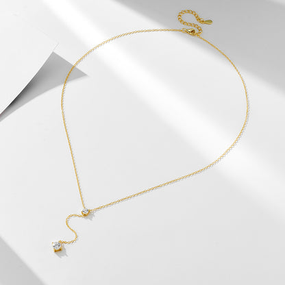 Y-Chain Sterling Lariat Necklace