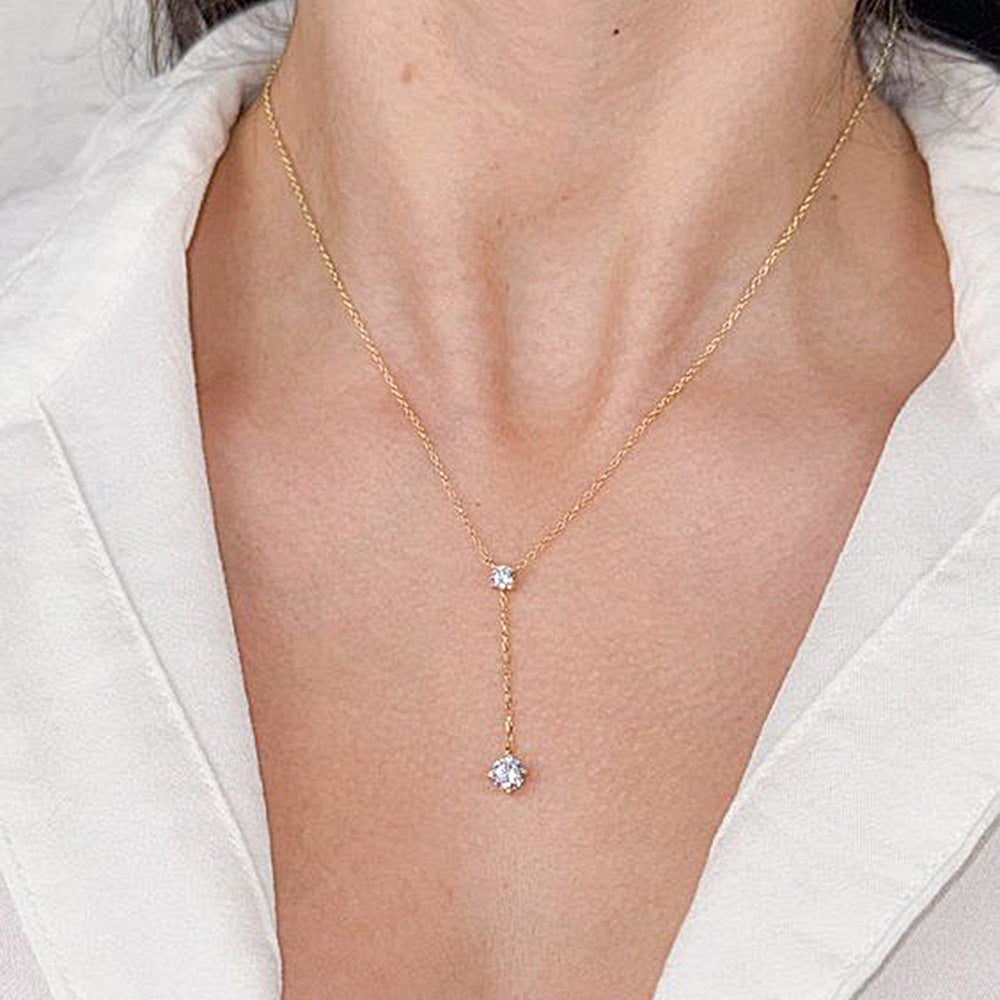 Y-Chain Sterling Lariat Necklace