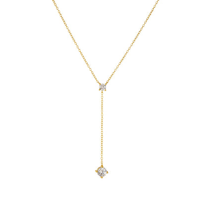 Y-Chain Sterling Lariat Necklace