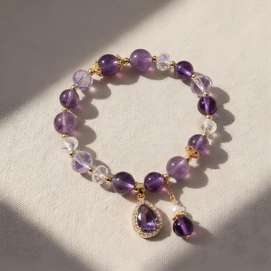 Aura Teardrop Amethyst Bracelet