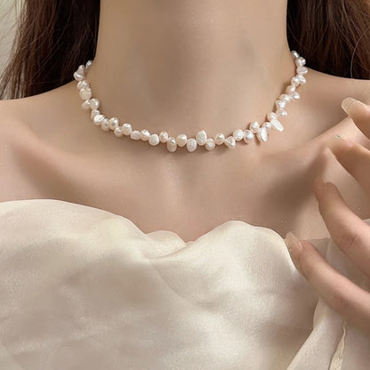 Everyday Choker Baroque Freshwater Pearl Necklace