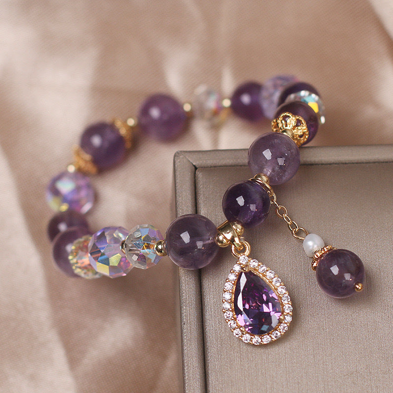 Aura Teardrop Amethyst Bracelet